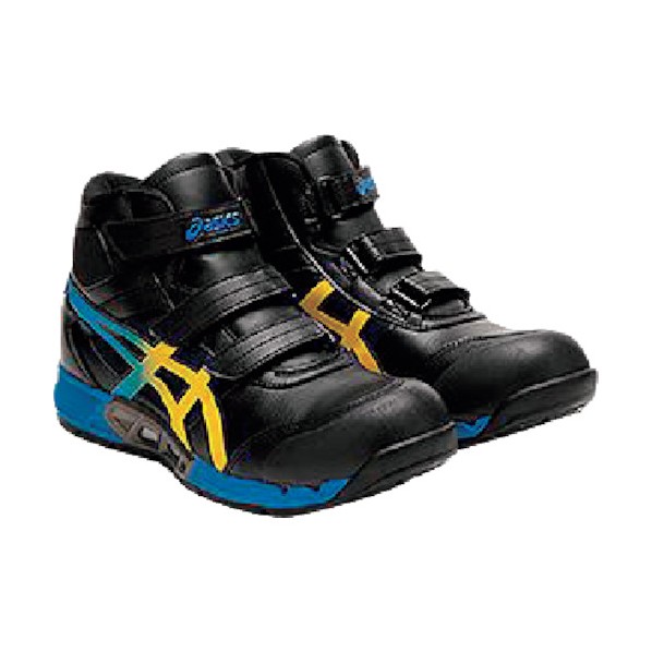 アシックス ウィンジョブ CP308 AC (安全性のある靴･セフティシューズ) 28.0珊 黒いこと×ヴァイブラント黄色 1271A055.001-28.0 1点