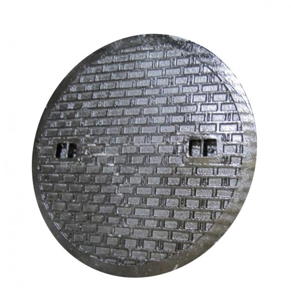 ※法人専用品※法山中央局 鋳鉄製マンホール（鳴りわたる型･四輪車掛け目）蓋のみ 黒いこと 蓋大きさ フタ径B（粍）:545、枠大きさ 枠高さH（粍）:45 MK-1-500 1枚