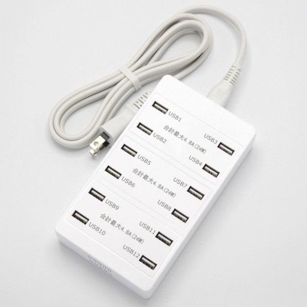 日本緑十字社PS-12USB USB TYPE-A充電器152×86×33.5mm白353051