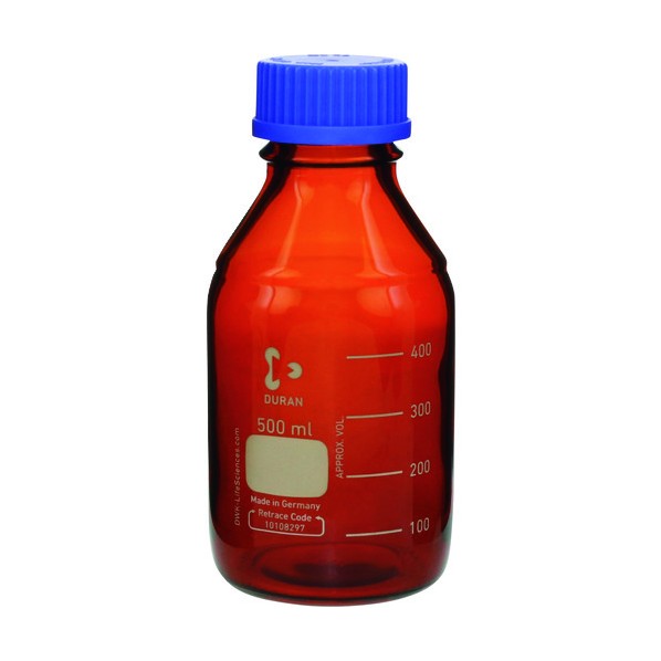 柴田科学 ねじ口びん茶 500ml 青キャップ 017210-500A 10個 35,192円