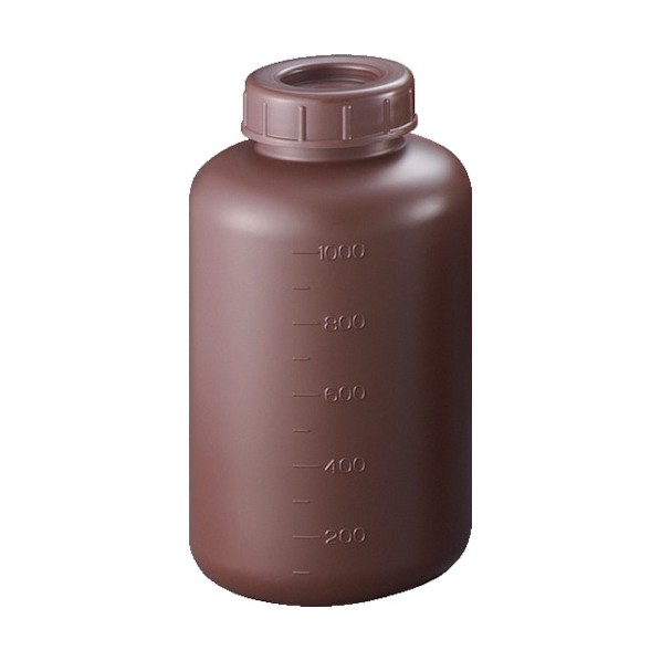 サンプラ PE広口遮光瓶1L(50個入) 2913 50個