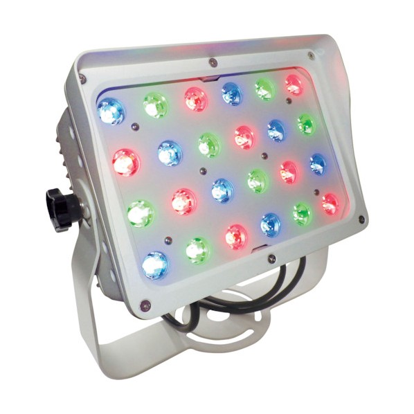 トライト LED投光器 RGBカラー 簡易コントローラー付 照射角60°白ボディ FLOOD24ZF60W-C 1点