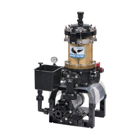 日本フイルター フイルター 揚水機付き添い人濾過機 鷲Aつづき物(中が見える) 6000L/h 50サイクル操作手順 EGLE-4-A-5-T 1点
