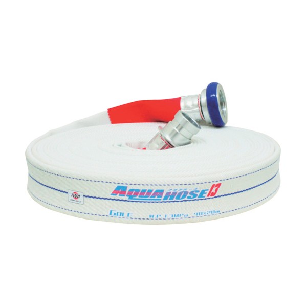 岩崎製作所 散水/消防用 1.3MPa ホース ゴルフ (内面ゴム引き)アルミ製町野式金具付(アルミ加締) 01GLF6520A-K 1点