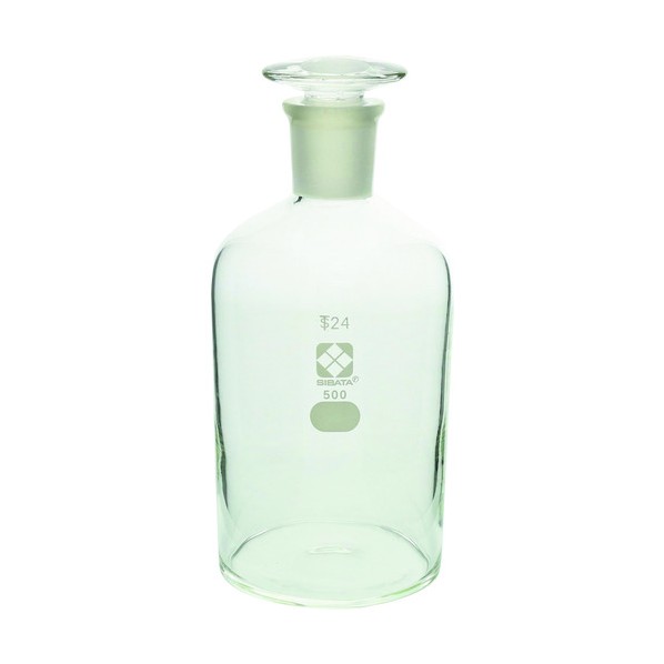 柴田科学 試薬びん細口 白 500ml24/30 017030-500A 10個