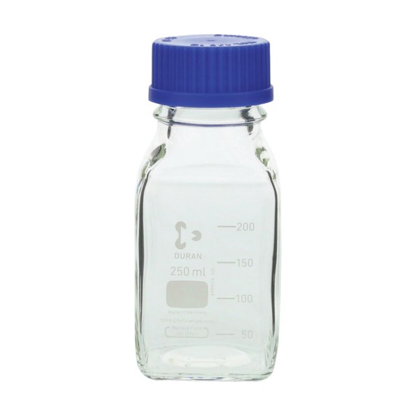 柴田科学の科目 ねじ口角びん 250ml 青旗がしら付 017230-250A 10個