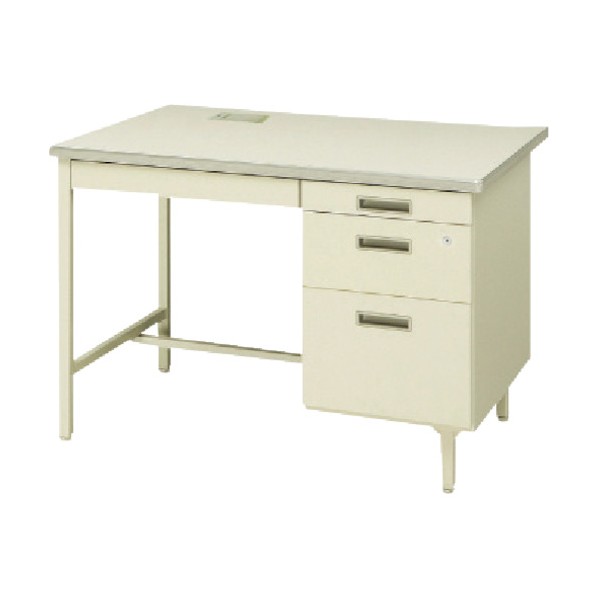 ※法人専用品※トヨセット 片袖デスクコードホール付(旧JISタイプ) 100CG-C861N 1