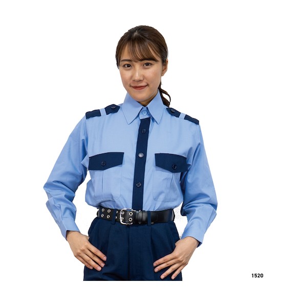 岡潮 警備シャツ1520(春夏秋)ユニセックス 3L 1520-3L 1着