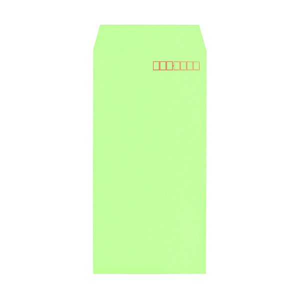 キングコーポレーション 長3 Vカラー ウグイス70g/平方m スミ貼 181324 1000枚