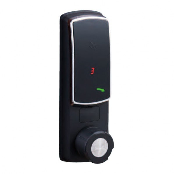 ケイデン IC取替錠 鉄-Lock SE マルチ印字機 シングル蓄電池印字機 相応う錠(GOAL/LX・LG) 扉厚32～40粍用 円柱錠 黒いこと FESE-M-S-30T-K 1個
