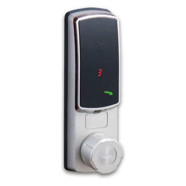 ケイデン IC取替錠 鉄-Lock SE 判定基準印字機 シングル蓄電池印字機 相応う錠(MIWA/LAL・LAT) 扉厚32～40粍用 円柱錠 しろがね色 FESE-S-S-65T-S 1個