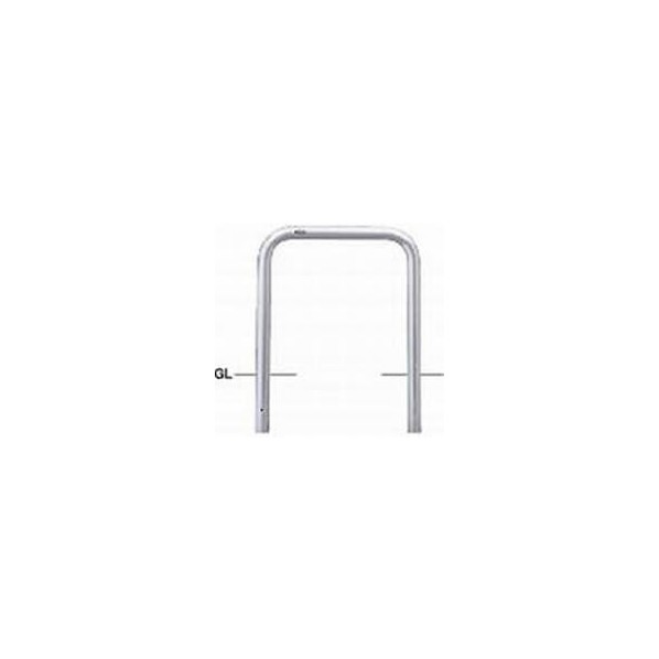 ※法人専用品※サンポール ステンレス製 車止め 横型 固定式 横桟なし Φ60.5×t3 W70 H90(地上高65+埋込25) AA-7U7-650 1個 28,306円