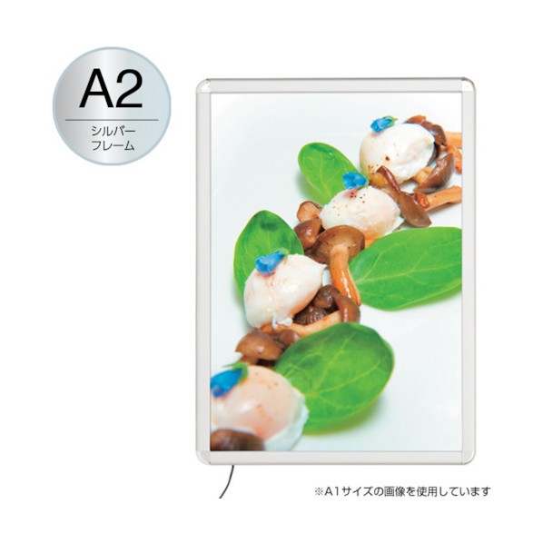 友屋 MGライトパネルカスタム屋内外A2シルバ- 56117-A2 1台