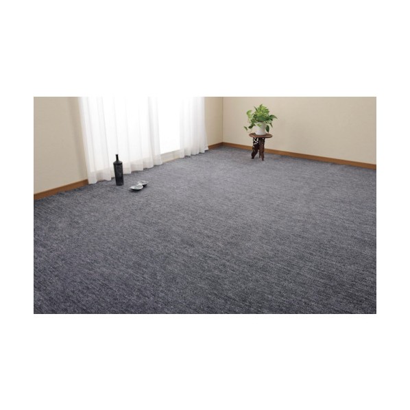 ※法人専用品※萩原 ペットにやさしい平織カーペット ラウム 江戸間10帖 ブラック 3520×30×4400 600017690 1点|DIY FACTORY ONLINE SHOP