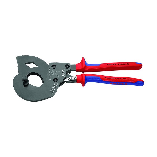 クニペックス ラチェットケーブルカッター (ACSR線用) 9532-340SR 1個|DIY FACTORY ONLINE SHOP