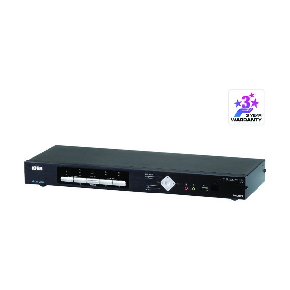 ATEN マルチビュー相応うKVMうつり変わり器/USB/HDMI相応う/4K@30サイクル コマーシャル1284 1台