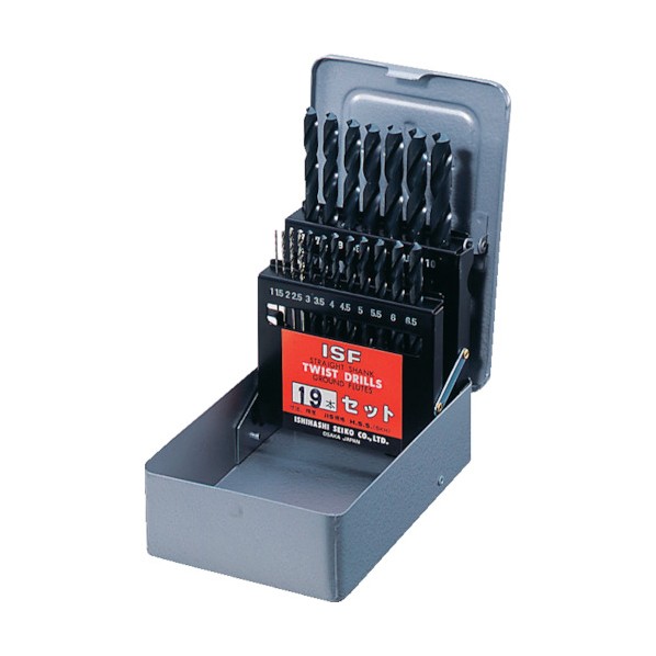 イシハシ精工 ISストレートドリル19本組セット D19-S 19本組