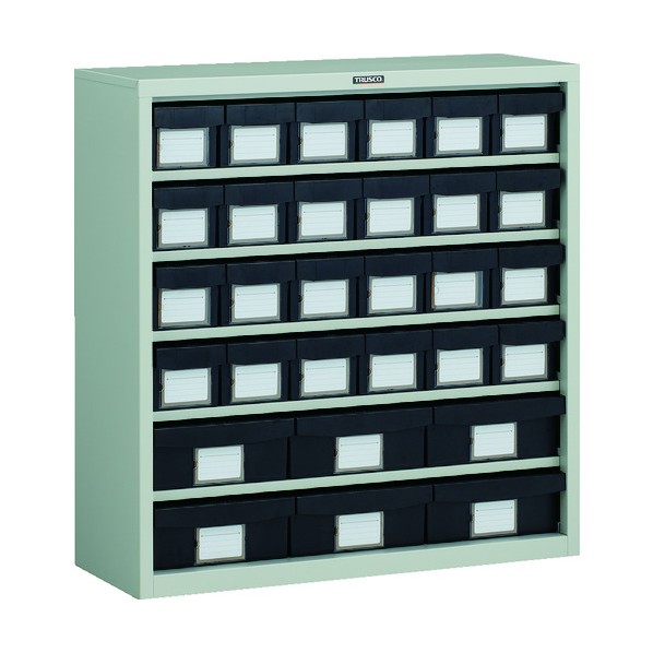 ※法人専用品※トラスコ(TRUSCO) バンラックケース M型 導電引出小X24 大X6個 D305M-24S6L 1点