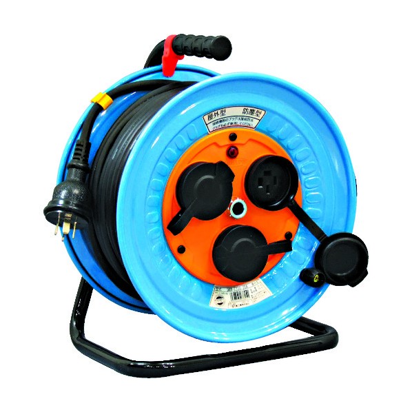 日動工業 防雨・防塵型 動力用電工ドラム 三相200V 4芯 アース付 30m DNW-E330-20A 1点|DIY FACTORY ONLINE SHOP