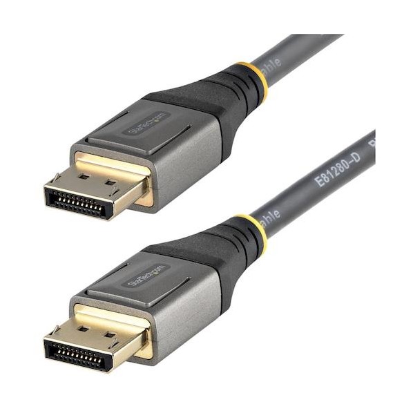 ※法人専用品※STARTEC.COM社 DisplayPort 1.4ケーブル/5m /8K60Hz /VESA認証/グレー&ブラック/ ディスプレイポート DP14VMM5M 1本｜DIY FACTORY ONLINE SHOP