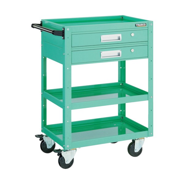 トラスコ(TRUSCO) イーグルワゴン７５０Ｘ５００引出付４輪自在ＹＧ色 EGW-973V2J-YG 1点｜DIY FACTORY ONLINE SHOP