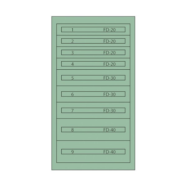 ムラテックKDS ファインキャビネットFC-250P 塗装色:グリーン FC-250P 1点【2506DFD_3】