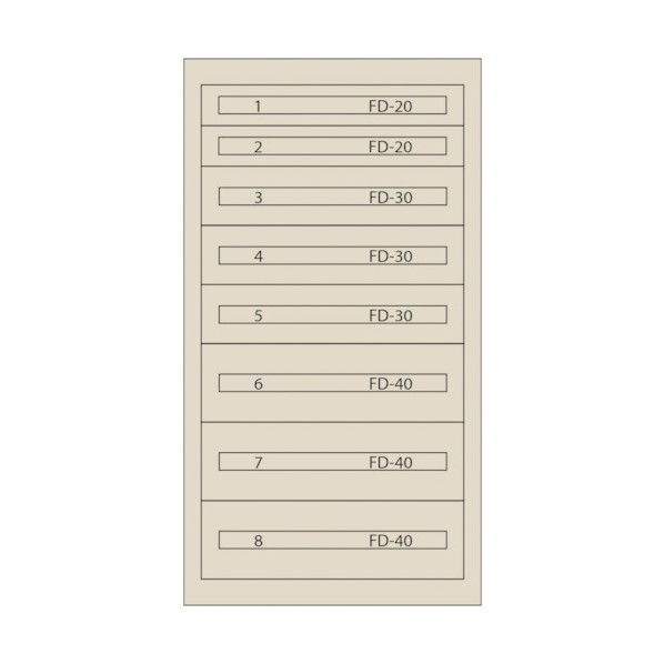 ムラテックKDS ファインキャビネット(塗り付ける色:象牙色) FC-250O-IV 1点【2506DFD_3】
