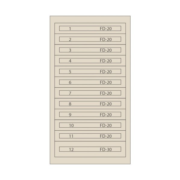 ムラテックKDS ファインキャビネット(ペンキ塗り色:象牙色) FC-250W-IV 1点【2506DFD_3】