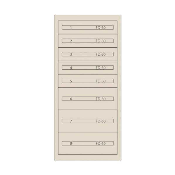 ムラテックKDS ファインキャビネット(塗り付ける色:象牙色) FC-300D-S-IV 1点【2506DFD_3】