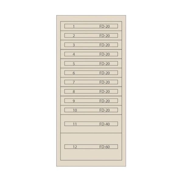 ムラテックKDS ファインキャビネット(ペンキ塗り色:象牙色) FC-300O-IV 1点【2506DFD_3】