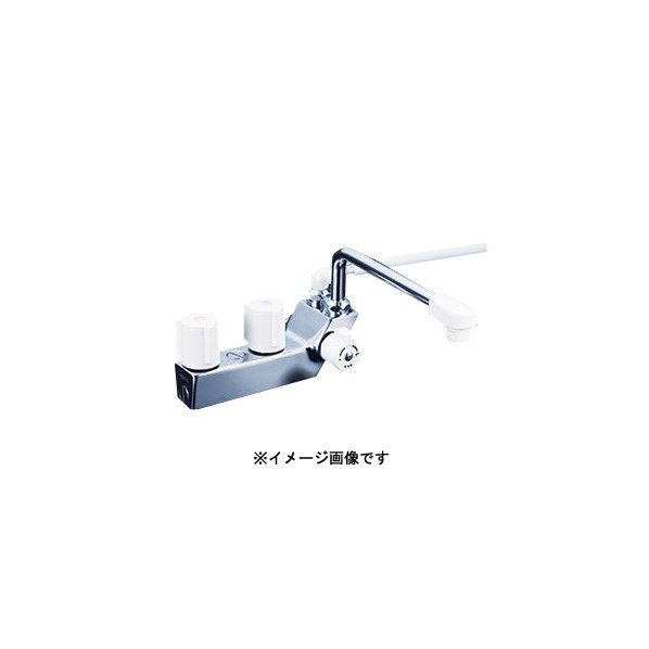 KVK (寒)デッキ形一時止水付2ハンドルシャワー(右側シャワー)300mmパイプ付 KF207ZRNR3 1個|DIY FACTORY ONLINE SHOP