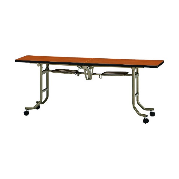※法人専用品※藤沢工業 折畳み式フライトテ-ブル 1800X450mm チーク FLTS-1845 T 1点
