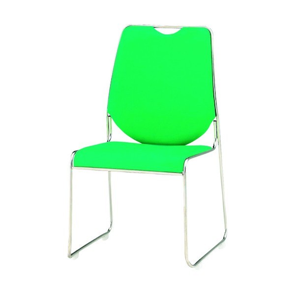 ※法人専用品※藤沢工業 ミーティングチェア ステンレス脚 クリアグリーン FSC-50 CGN 1点｜DIY FACTORY ONLINE SHOP
