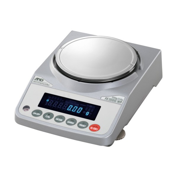 ※法人専用品※エー・アンド・ディ 防塵･防水汎用天びん FX3000iWP JCSS校正付 38 x 30 x 25 cm FX3000IWP-JA-00J00 1個