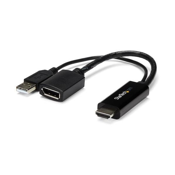 STARTEC.COM社 ディスプレイアダプター/HDMI - DP/4K30Hz/USBパワー/BK HD2DP 1個