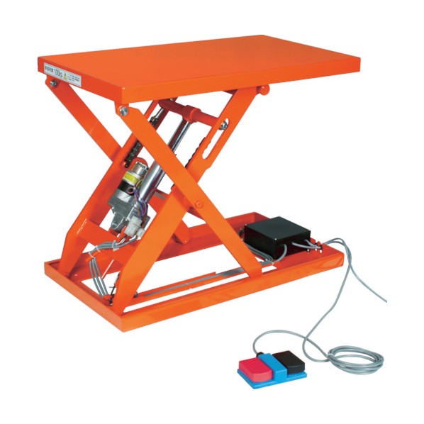 トラスコ テーブルリフト1000kg電動Bねじ100V650×1200mm HDL-L100612V-12 1