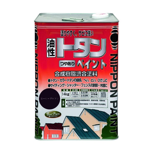 ニッペホーム トタンつやありえの具 14kg 珈琲赤銅色 1