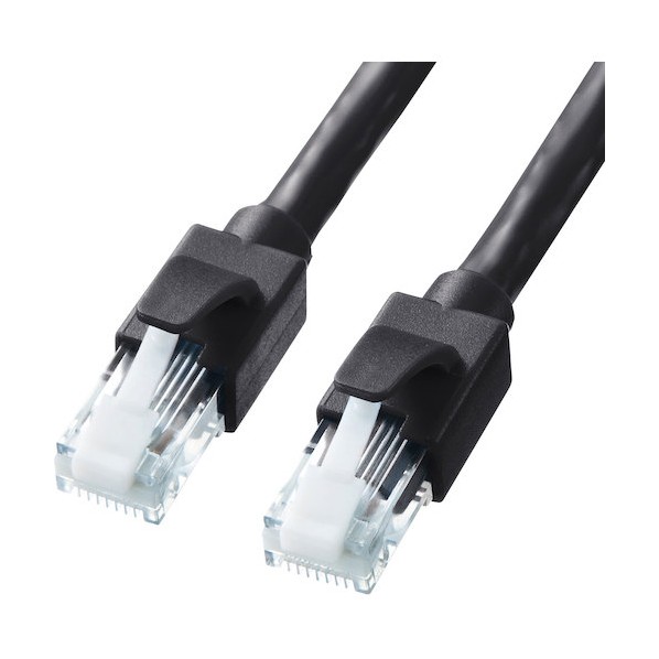 サンワサプライ カテゴリ6A LANケーブル KB-T6ATS-30BK 1点