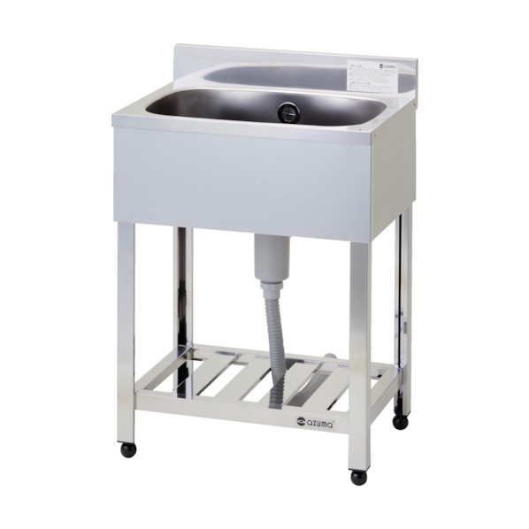 ※法人専用品※アズマ 一槽シンク(ホース付)600×450×800 KP1-600 1台 29,835円