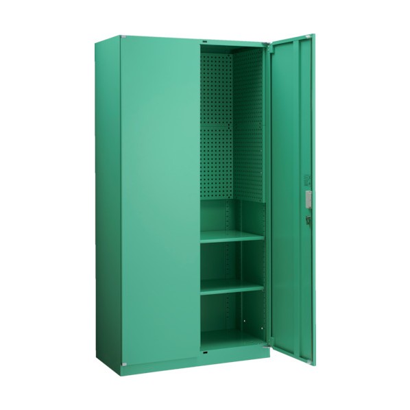 ※法人専用品※トラスコ(TRUSCO) MU型保管庫 Pパネル付 900X450XH1830 ベース付 915 x 460 x 1840 mm MUHP-18B 1点