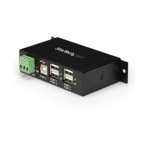 STARTEC.COM社 USBハブ/USB 2.0/USB-A - 4x USB-A/産業用メタル筐体/DIN・壁面 ST4200USBM 1個