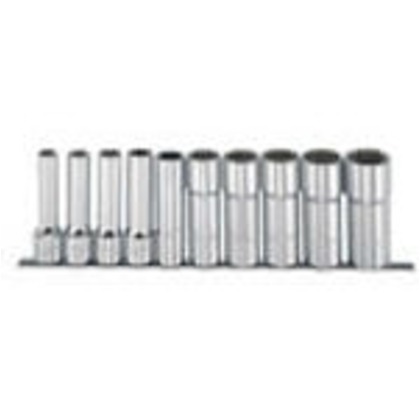 水戸工機 1/2ソケットレンチセットディープホルダーSmm10コマ11点 250 x 150 x 20 mm RS411ML-B 1Ｓ