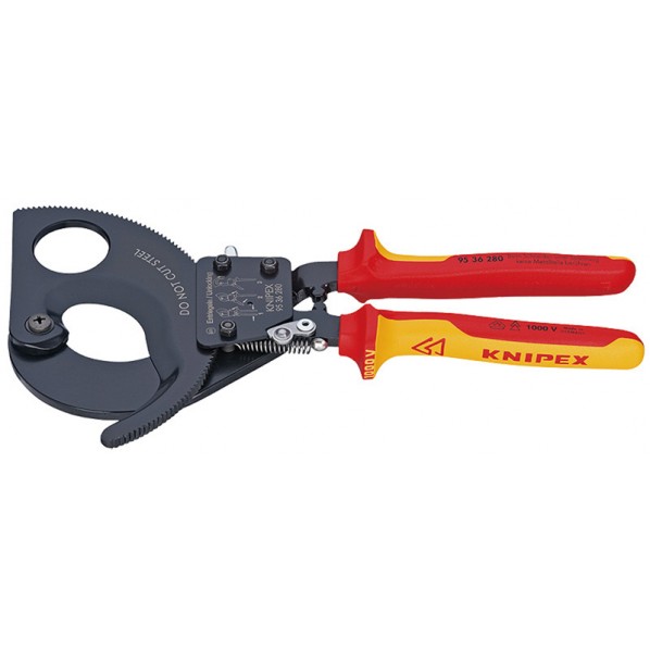 クニペックス 絶縁ケーブルカッター 1000V(ラチェット式) 280mm 9536-280 1個｜DIY FACTORY ONLINE SHOP