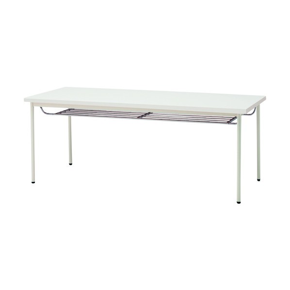 ※法人専用品※藤沢工業 ミーティングテーブル 棚付 1200X600mm ホワイト TD-T1260TM WH 1点