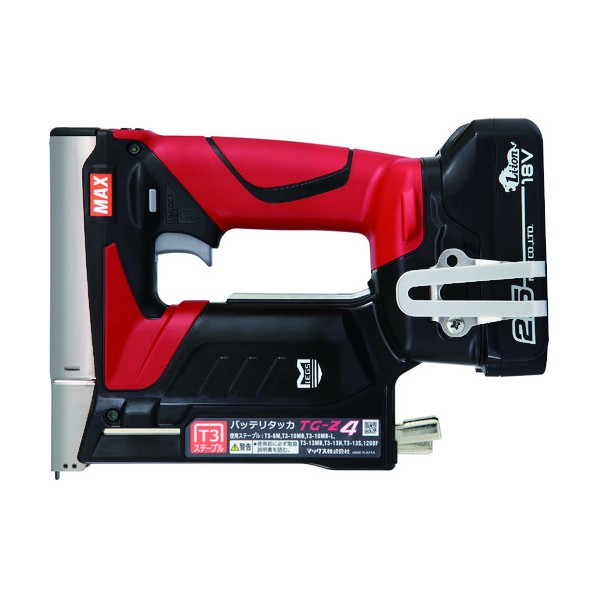 MAX MAX バッテリタッカセット 18雄捩子 2.5アンペア仕掛ける ティ3ステープル用 38 x 39 x 17 糎 TG-Z4-BC/1825A
