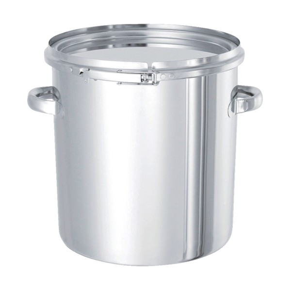 日東 ステンレスタンクテーパー付レバーバンド式密閉タンク（フタ付）２０Ｌ TP-CTL-30