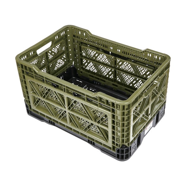 トラスコ(TRUSCO) サイドオープン型折りたたみメッシュコンテナ48L OD TR-MPBS48-OD 1点