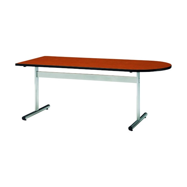 ※法人専用品※藤沢工業 ミーティングテーブル 半楕円型 1500X750 チーク TT-1575US T 1点