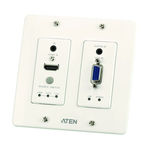 ※法人専用品※ATEN ビデオ延長器/HDMI&VGA/壁埋込式USウォールプレート/4K対応(HDMI) VE2812UST 1台｜DIY FACTORY ONLINE SHOP