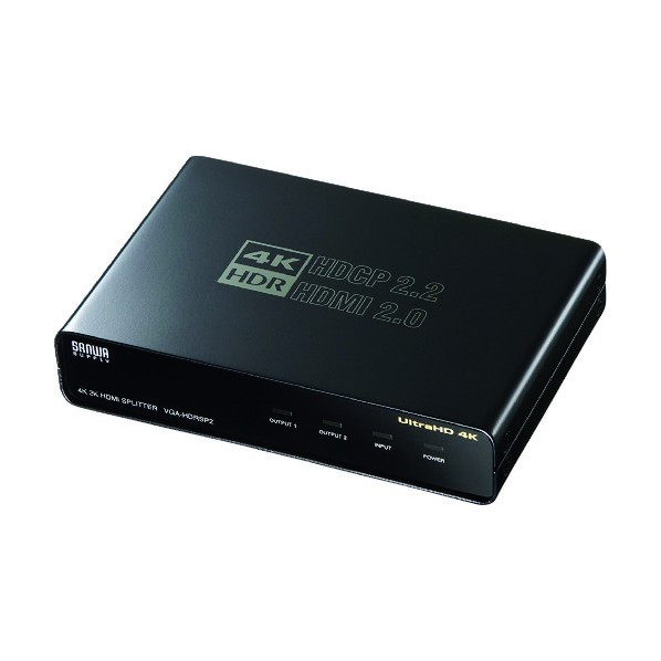 サンワサプライ 4K/60Hz･HDR対応HDMI分配器(2分配) VGA-HDRSP2 1点